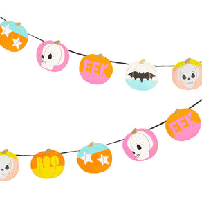 Halloween Pumpkins, Skulls and Bats Garland - 3m