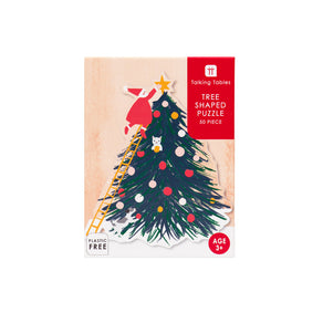 Craft with Santa Christmas Tree Shaped Puzzle