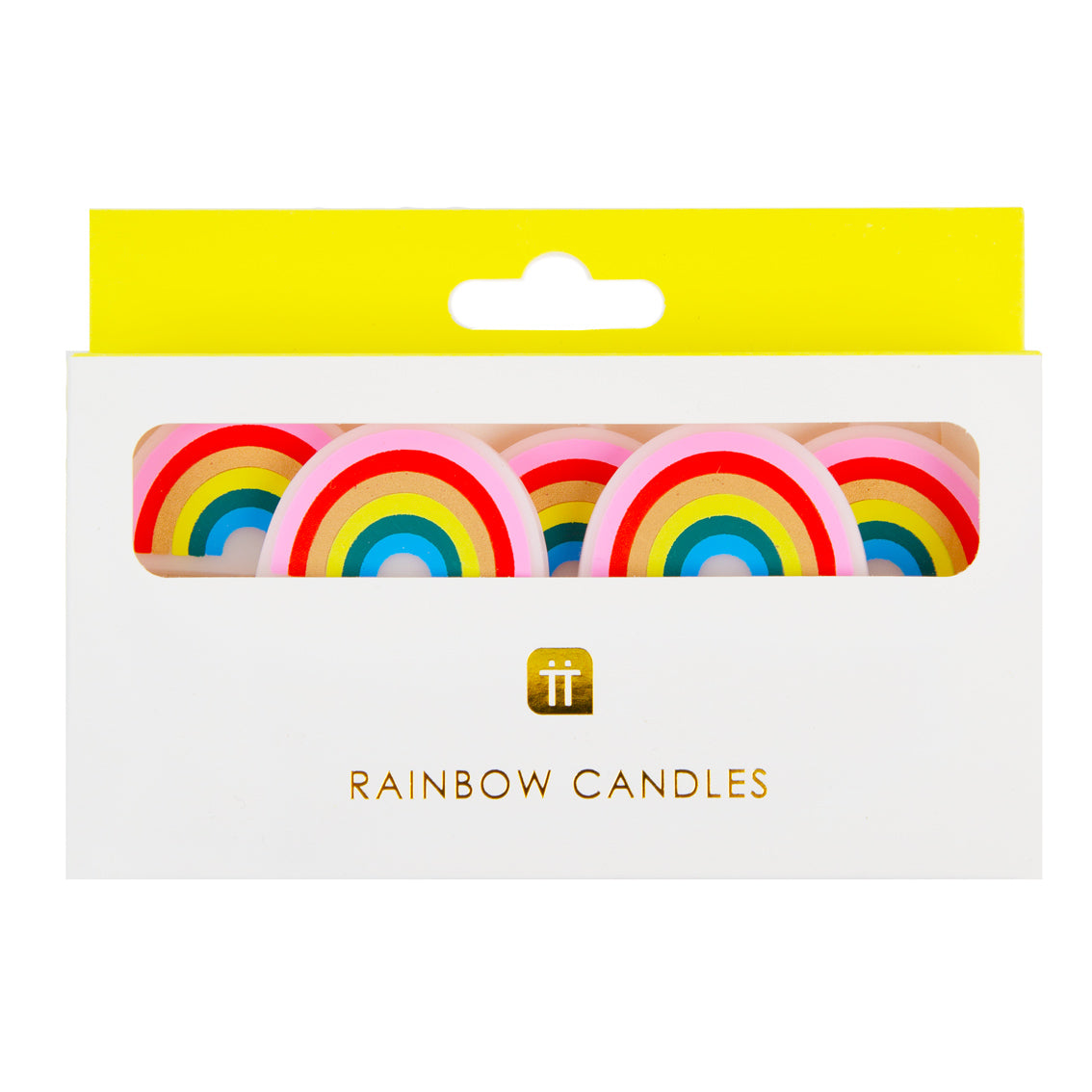 Rainbow Brights Rainbow Shaped Candles - 5 Pack