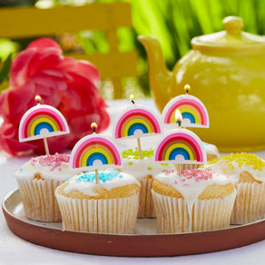 Rainbow Brights Rainbow Shaped Candles - 5 Pack