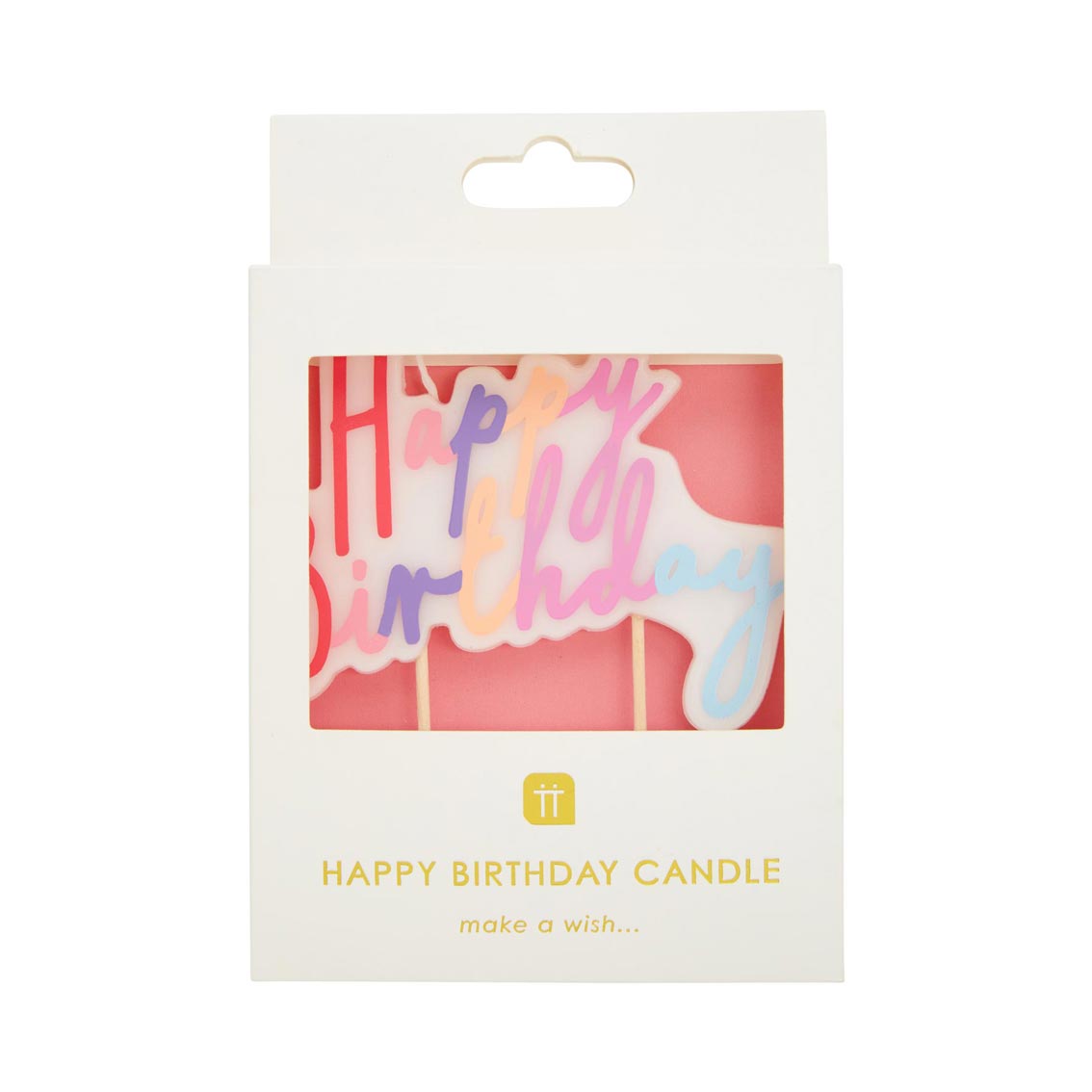 Rose Large 'Happy Birthday' Candle