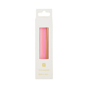 Rose Birthday Candles, 10cm -16 Pack