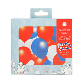 Right Royal Spectacle Red, White and Blue Latex Balloons - 16 Pack