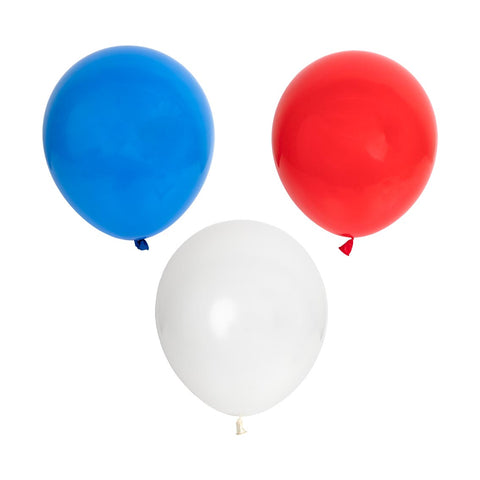 Right Royal Spectacle Red, White and Blue Latex Balloons - 16 Pack