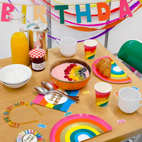 Birthday Brights Rainbow Shaped Plates