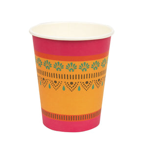 Spice Pink, Yellow & Orange Paper Cups - 8 Pack