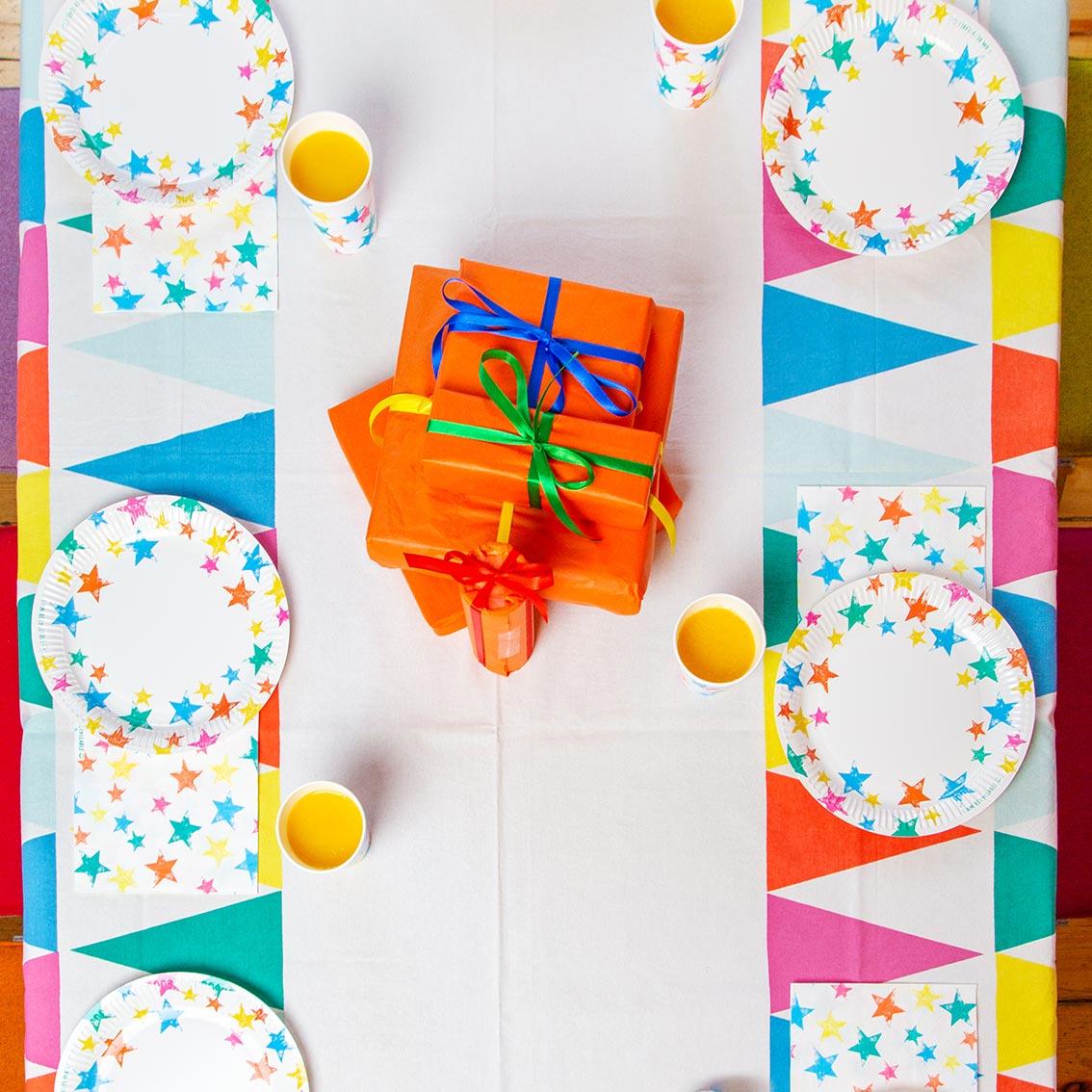 We Heart Birthdays Rainbow Fabric Table Cover