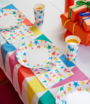 We Heart Birthdays Rainbow Fabric Table Cover