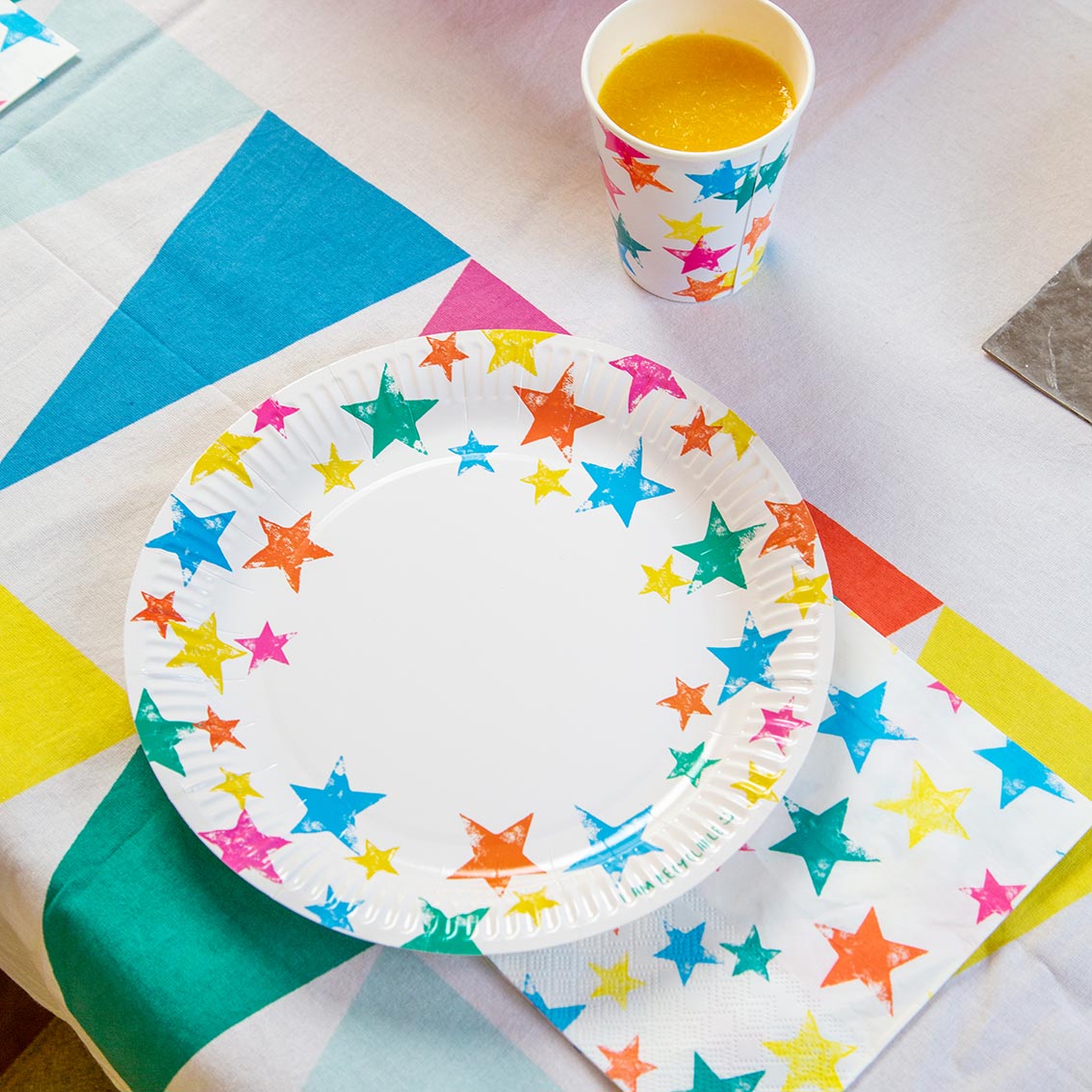 Birthday Brights Rainbow Star Plates