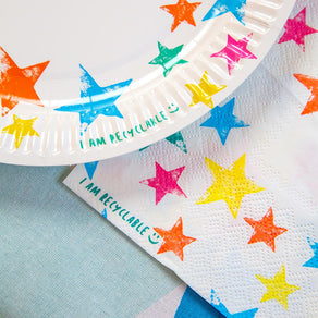 Birthday Brights Rainbow Star Paper Napkins - 20 Pack