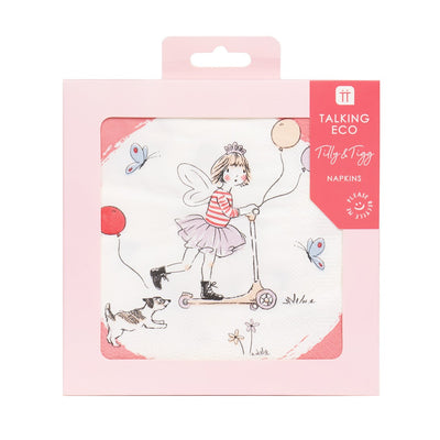 Image - Tilly & Tigg Pink Recyclable Paper Napkins - 20 Pack