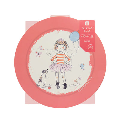 Image - Tilly & Tigg Pink Recyclable Paper Plates - 12 Pack