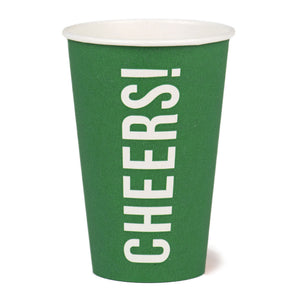 Home Recyclable Green Paper Cups - 8 Pack