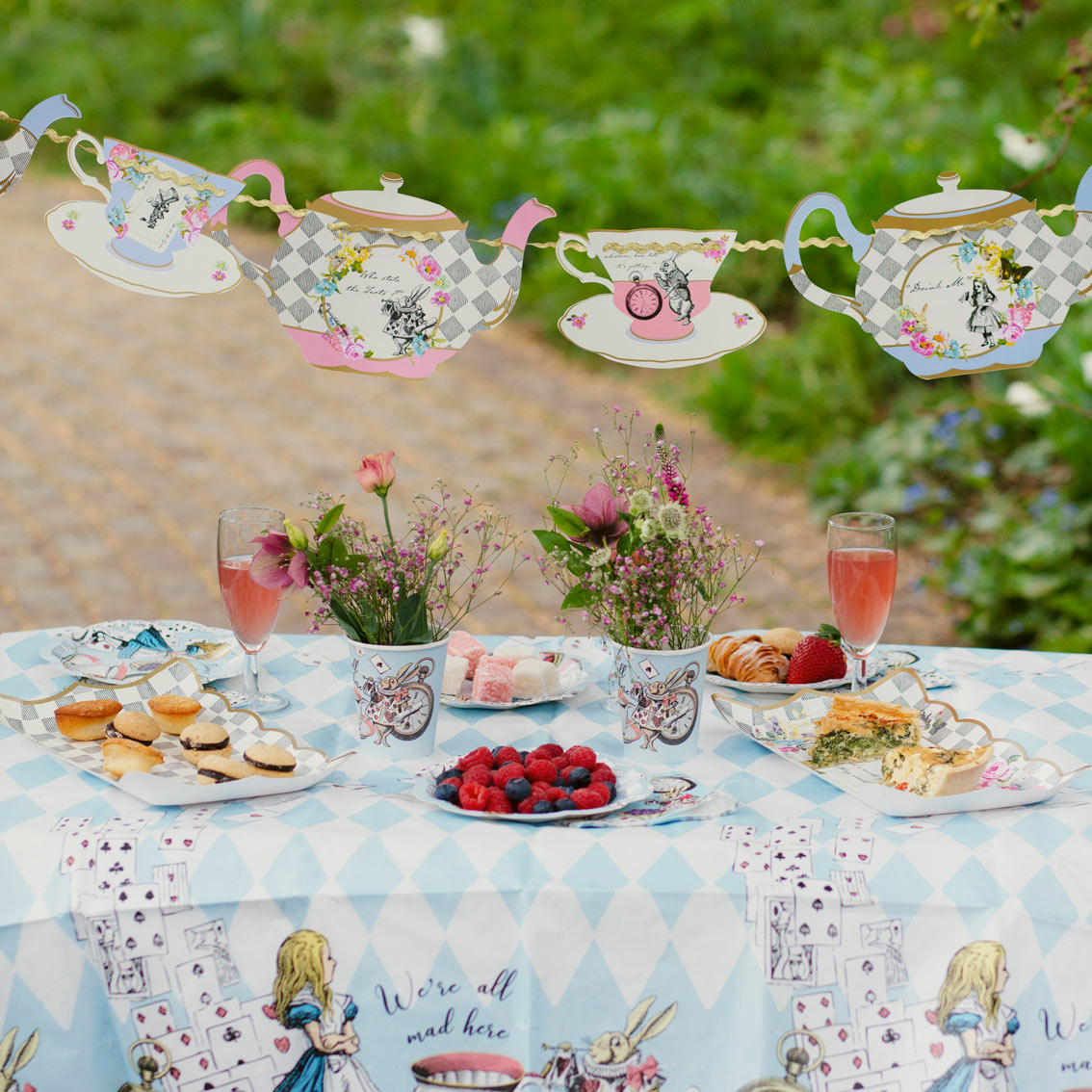 Alice in Wonderland Paper Table Cover