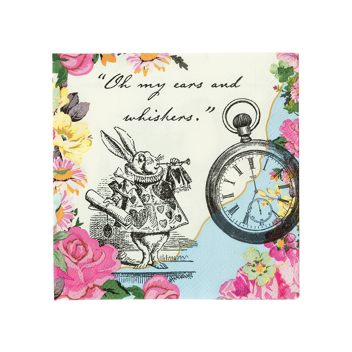 Alice in Wonderland Cocktail Paper Napkins - 20 Pack