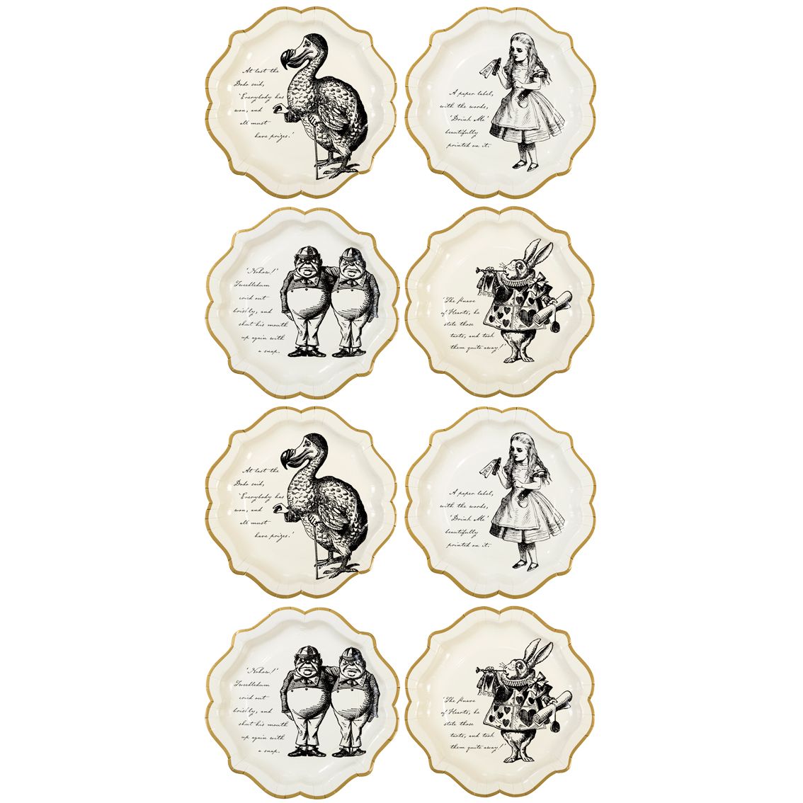 Alice in Wonderland Paper Plates