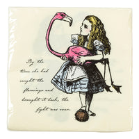 Alice in Wonderland Flamingo & Alice Paper Napkins - 20 Pack