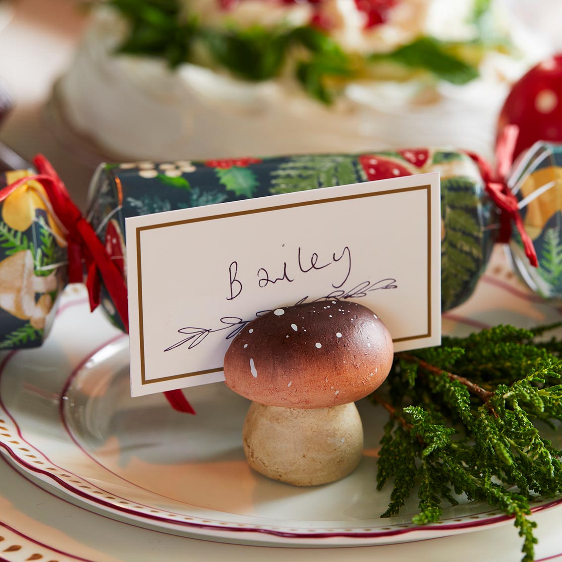 Midnight Forest Mushroom Place Card Holders - 4 Pack