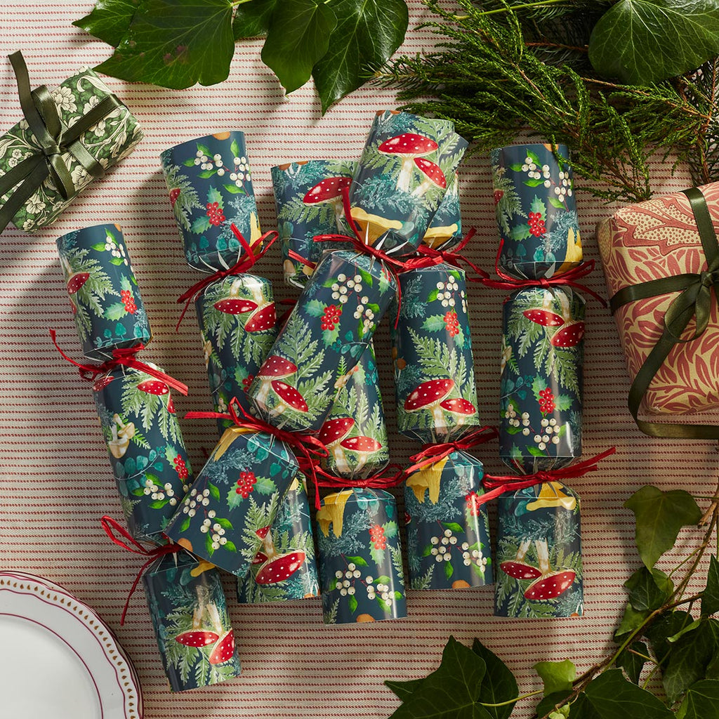 Midnight Forest Luxury Eco-Friendly Christmas Crackers - 6 Pack