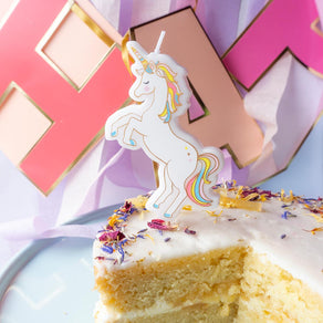 We Heart Unicorns Large Birthday Candle