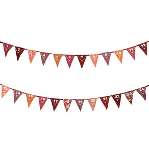 Twilight Upcycled Advent Fabric Pocket Bunting - 2 x 3m