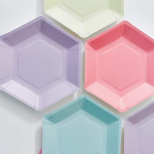 We ♥ Pastels Hexagonal Plates